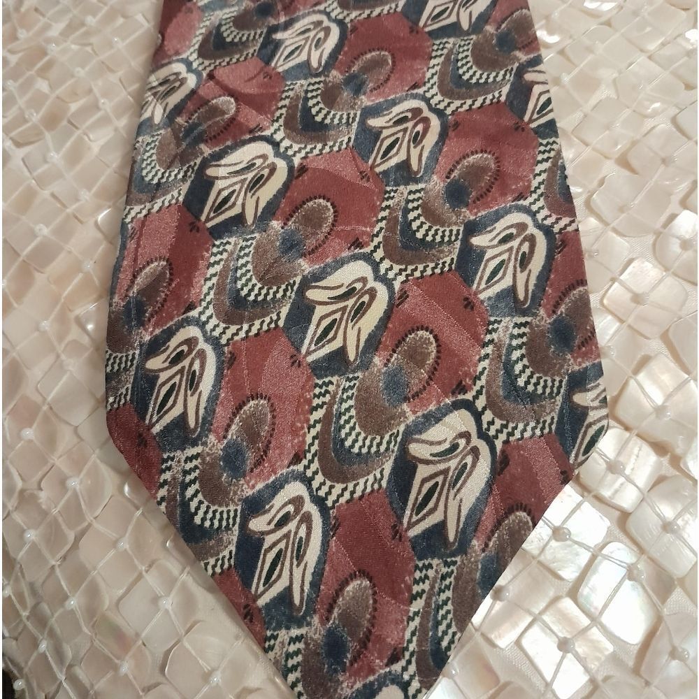 NWT Cellini For J. Riggings Hand Sewn Italian Silk Tie